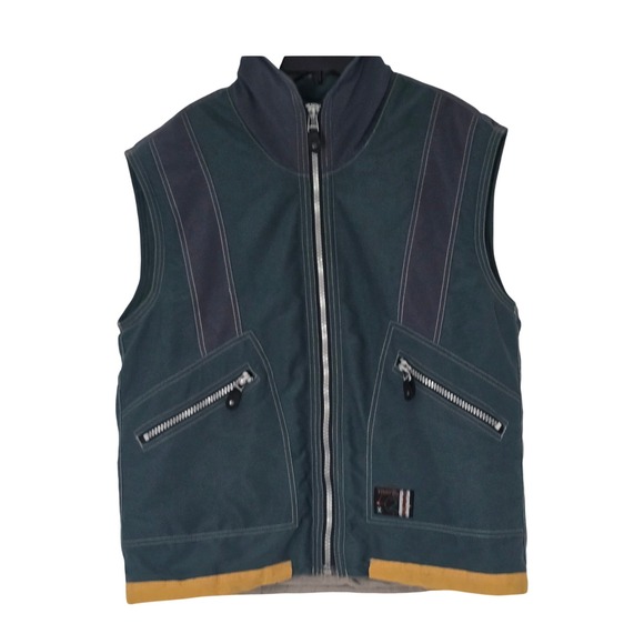 Travel 2 Future Passenger Other - Travel 2 Future Passenger Mens Forest Green Utility Gorpcore Zip Up Vest XL